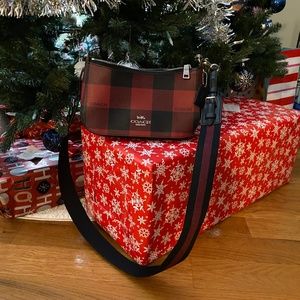Coach Bags Coach Jes Baguette With Buffalo Plaid Print